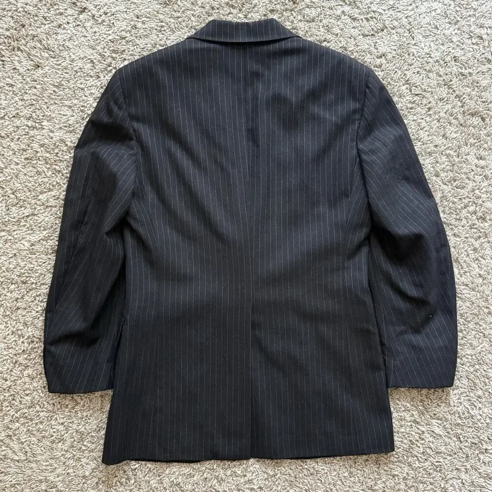Vintage 80’s Polo Ralph Lauren Black Suit Jacket Wool Size 38R Union Made in USA